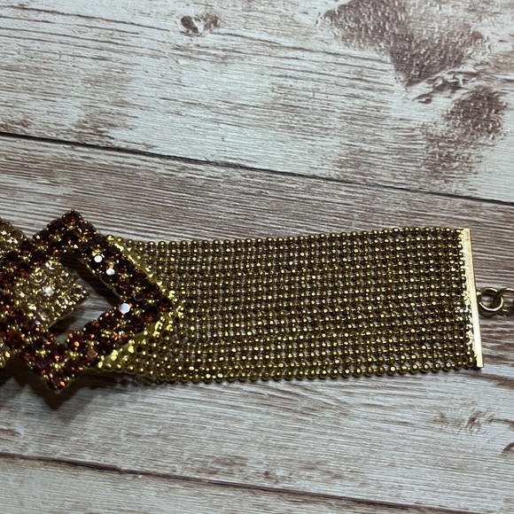 Gold & Bronze Gems Geometric Bracelet - Picture 9 of 9